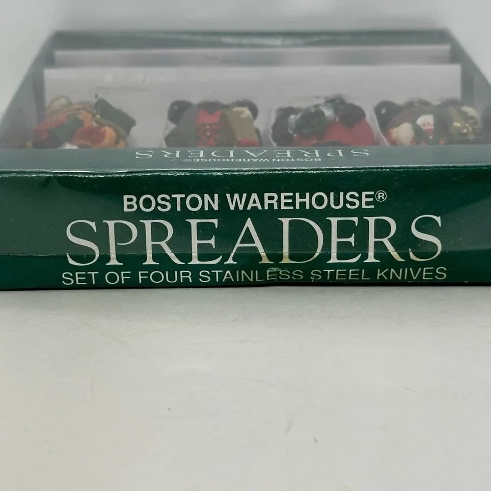 Vintage Boston Warehouse Holiday Christmas Pate/cheese Spreaders 1998